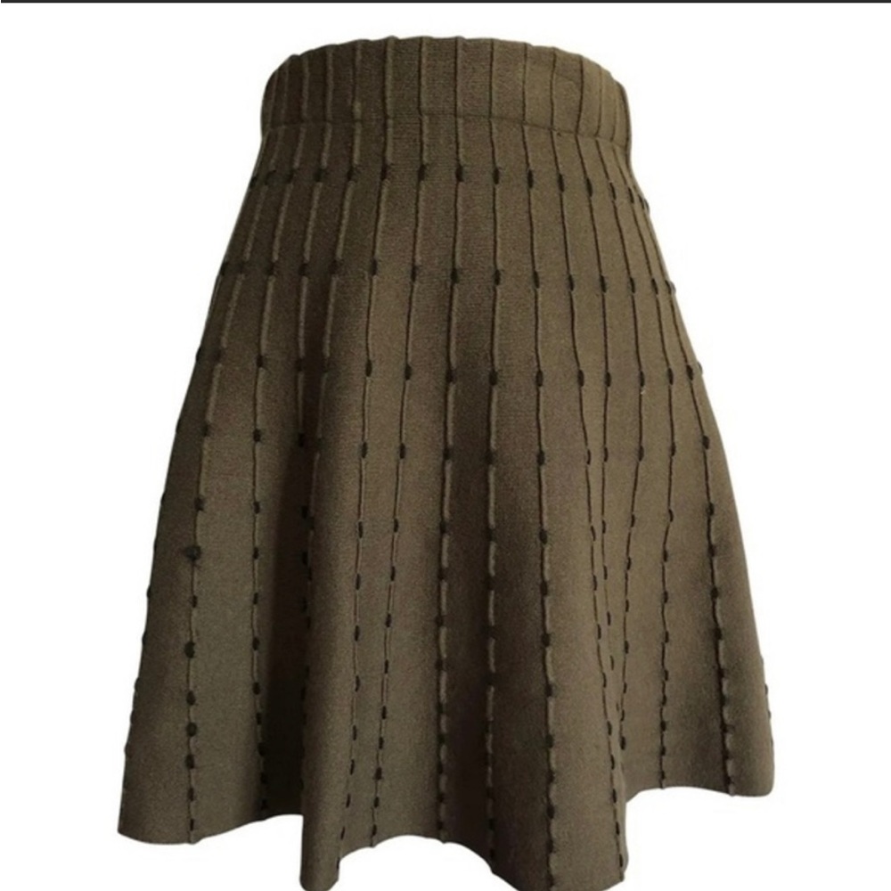 Zara olive green knit skirt